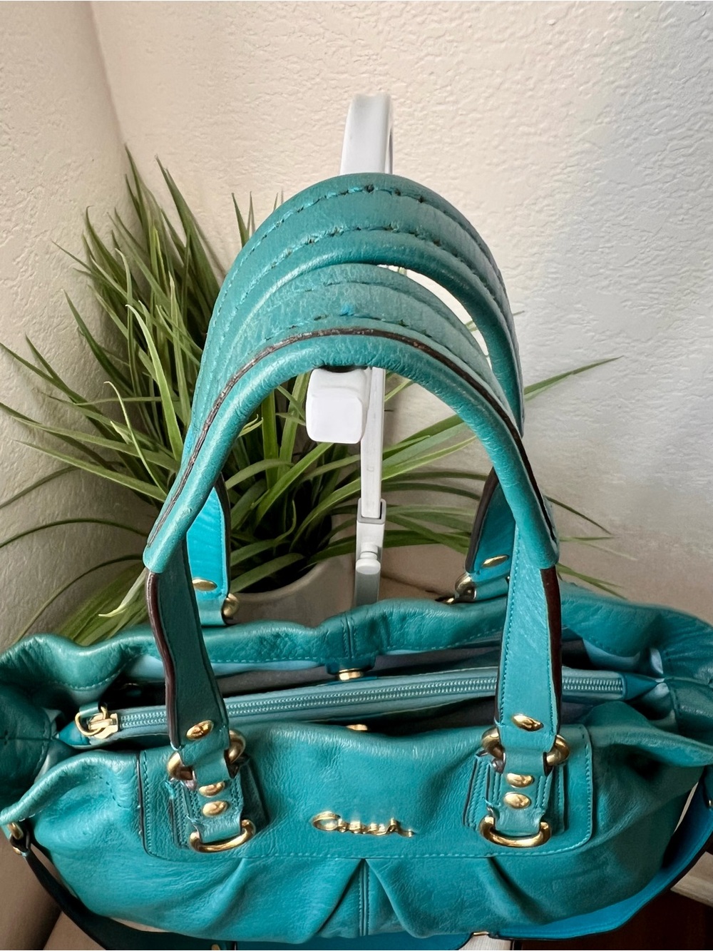 COACH Ashley Leather Caryall Satchel E1176-F15518 - Picture 4 of 13